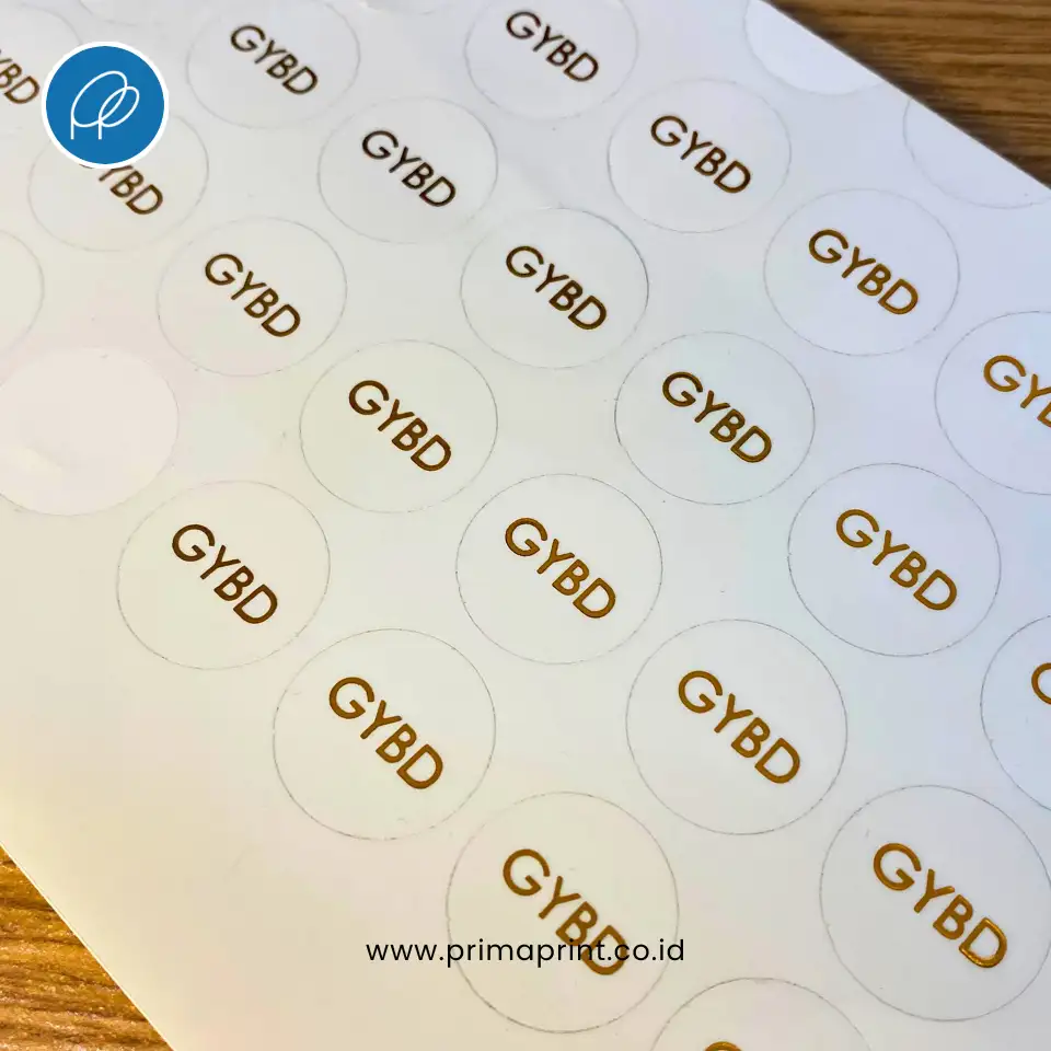 Stiker GYBD dengan teknik plong setengah putus