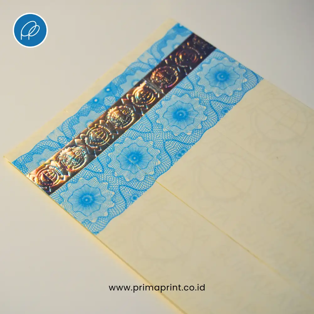 Micro Emboss pada Stiker Dishub