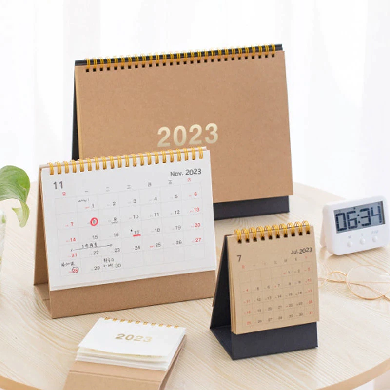 Desain Kalendar meja Perusahaan berbahan kertas kraft