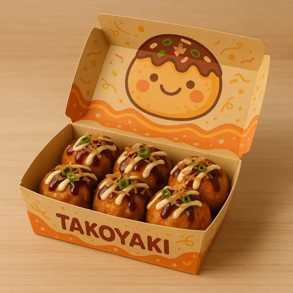 Contoh Desain Kemasan Takoyaki Menarik