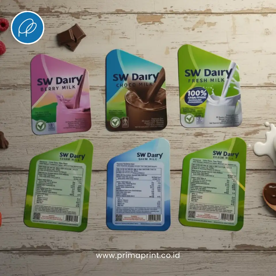 Contoh Label Minuman Susu SW Diary