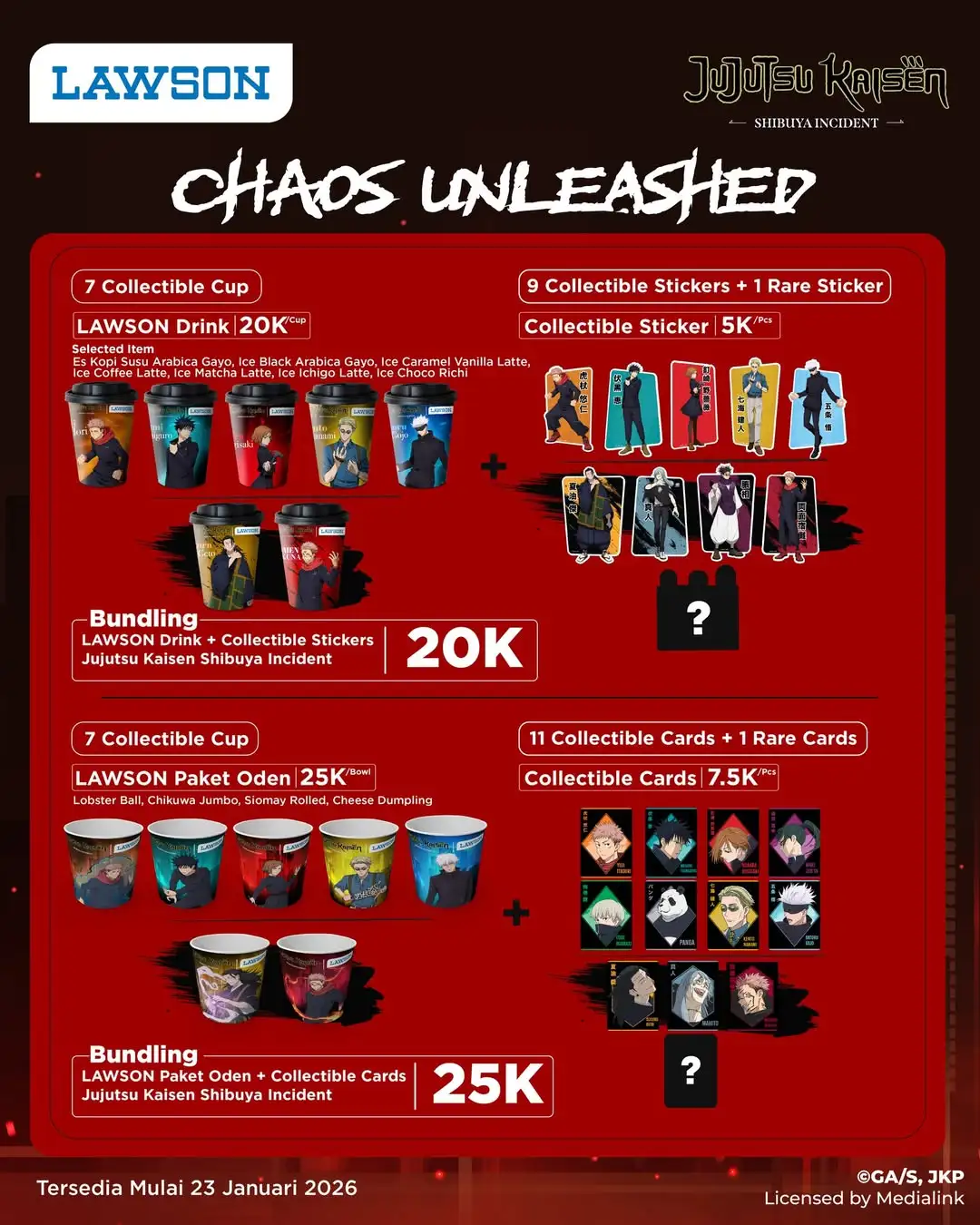 Poster Kolaborasi LAWSON X JJK