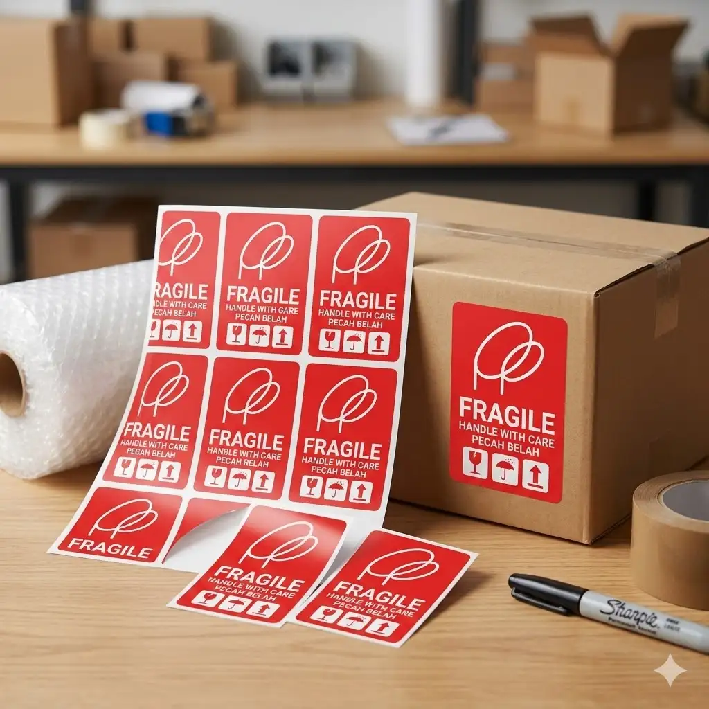 Stiker Fragile