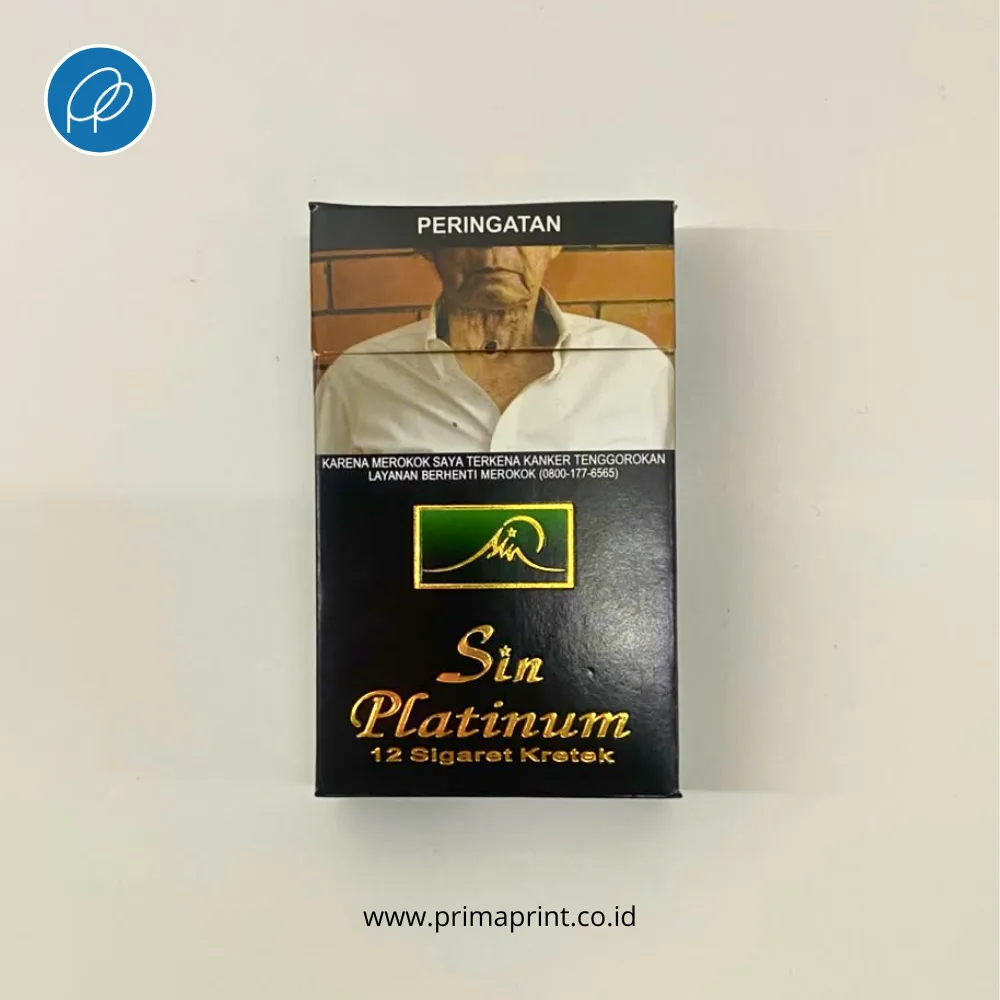 Etiket dengan Finishing Foil