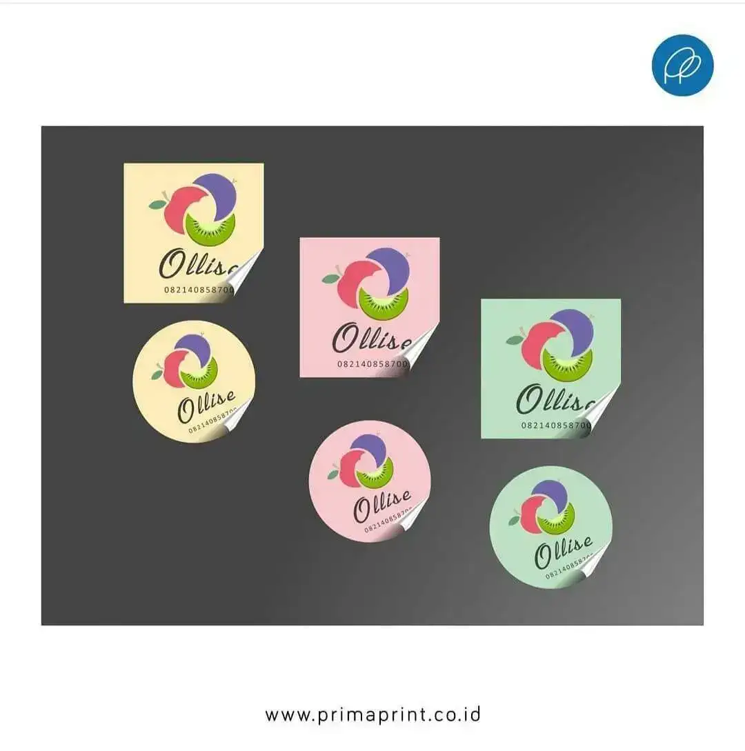 Stiker Custom untuk Makanan