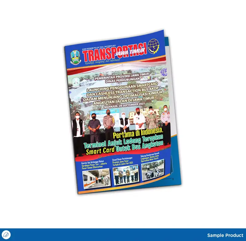 13 x 19 cm magazine book printing sample with perfect binding